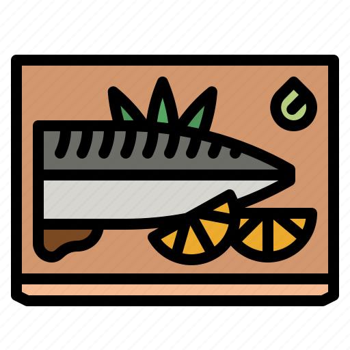 Saba, fish, mackerel, grilled, food icon - Download on Iconfinder