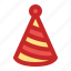 birthday, cone, hat, new year, party 