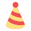 birthday, cone, hat, new year, party