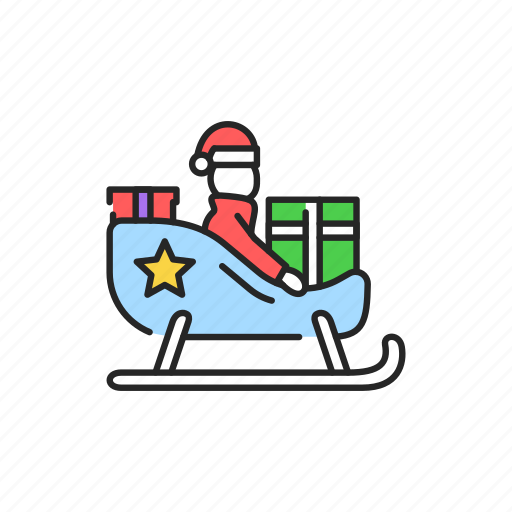 Santa, claus, christmas, sleigh icon - Download on Iconfinder