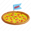 pizza, party, pizza party, 3d icon, 3d illustration, 3d render, food, celebration, new year 