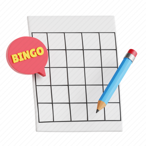 Bingo, game, bingo game, 3d icon, 3d illustration, 3d render, game night 3D illustration - Download on Iconfinder