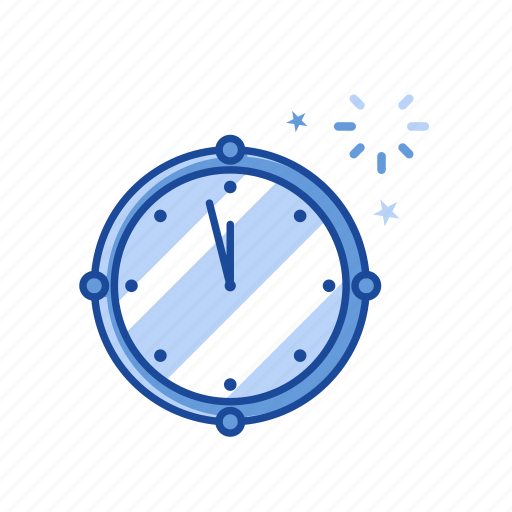 Clock, midnight, new year's eve, time icon - Download on Iconfinder