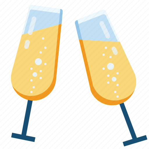 Alcohol, beverage, champagne, drink, glass, party, new year icon - Download on Iconfinder