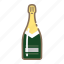 bottle, champagne 