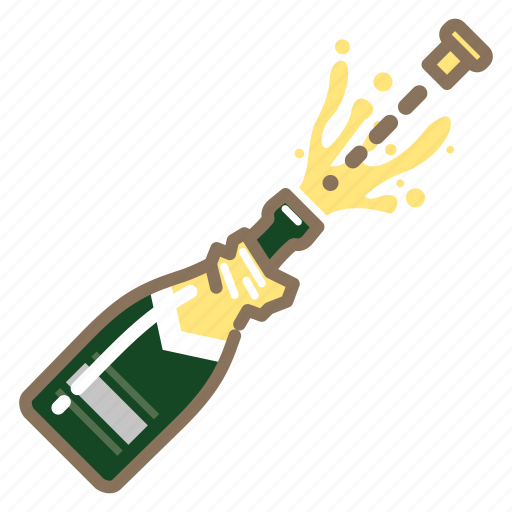 Champagne, cork, popping icon - Download on Iconfinder