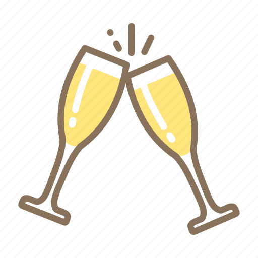 Celebrate, cheers, flutes, glass, to, toast icon - Download on Iconfinder