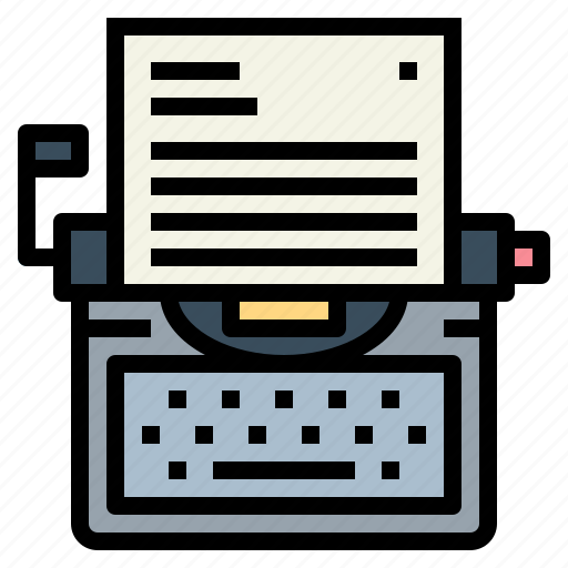 Keyboard, paper, typewriter, writing icon - Download on Iconfinder