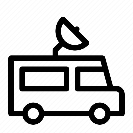Car, delivery, network, news, transport, van, vehicle icon - Download on Iconfinder