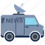 antenna, bus, information, media, news, transport 