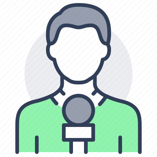 Journalist, journalism, reporter, news, microphone icon - Download on Iconfinder