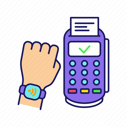 Contactless, eletronic, nfc, payment, pos terminal, purchase, smartwatch icon - Download on Iconfinder