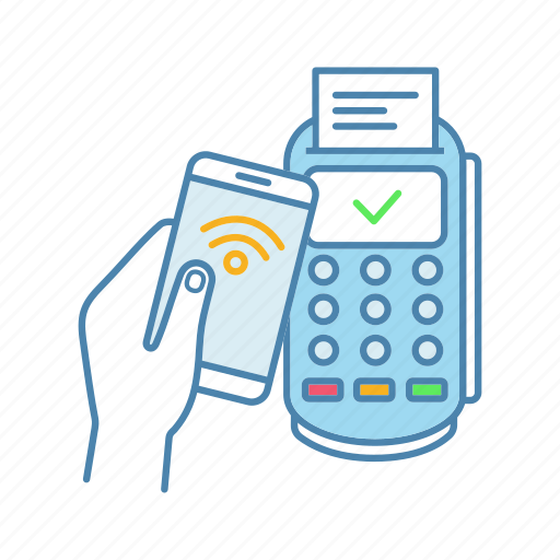 Cashless, nfc, payment, pos terminal, purchase, smartphone, transaction icon - Download on Iconfinder