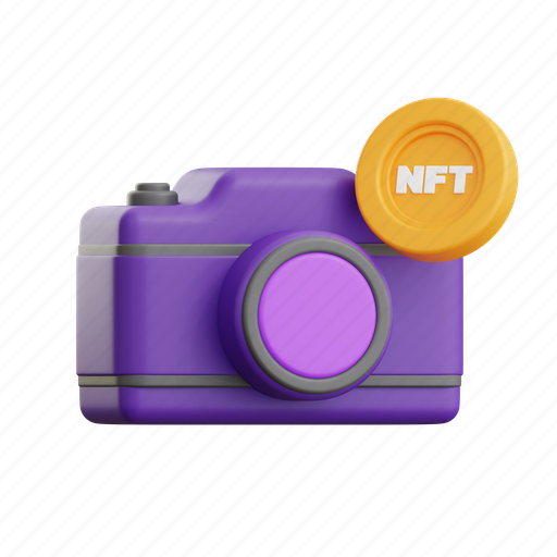 Nft, photography, cryptocurrency, camera, blockchain, money 3D illustration - Download on Iconfinder