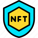 shield, security, nft, protection, digital, asset, block, chain