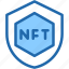shield, security, nft, protection, digital, asset, block, chain 