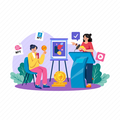 Ethereum, network, bitcoin, business, virtual, digital art, cyberspace illustration - Download on Iconfinder