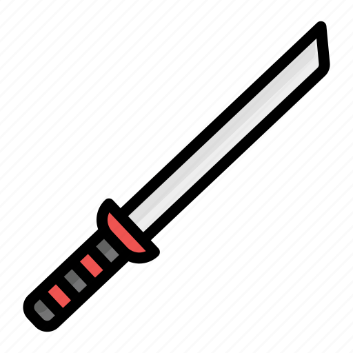 Katana, sword, ninja, knife, weapon, samurai, japanese icon - Download on Iconfinder