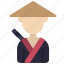 japanese, hat, assassin, shinobi, fashion, man 