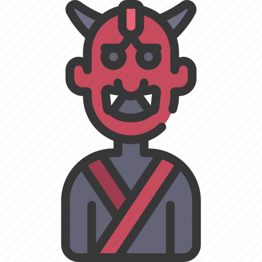 Demon, mask, assassin, shinobi, samurai icon - Download on Iconfinder