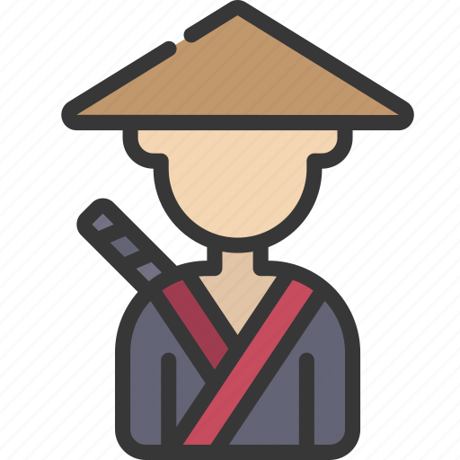 Japanese, hat, assassin, shinobi, fashion, man icon - Download on Iconfinder