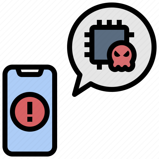 Virus, spyware, smartphone, data, privacy, malware, error icon - Download on Iconfinder