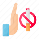commit, no smoking, hand gesture, restriction, prohibition, cigarette, smoking