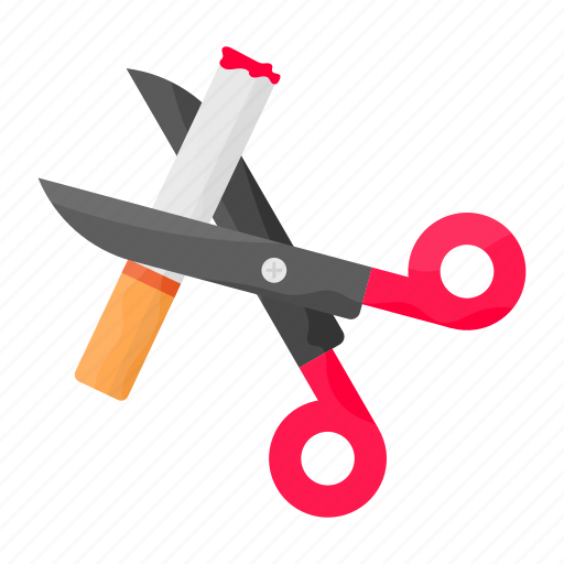 Quit smoking, scissors, cigarette, cutting, no smoking, commitment icon - Download on Iconfinder