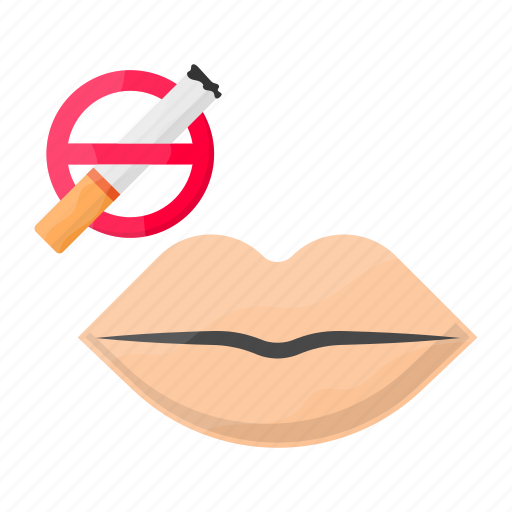 No smoking, lips, prohibition, restriction, mouth icon - Download on Iconfinder