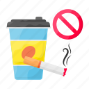 coffee cup, no smoking, restriction, prohibition, takeaway, coffee mug