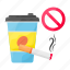 coffee cup, no smoking, restriction, prohibition, takeaway, coffee mug 