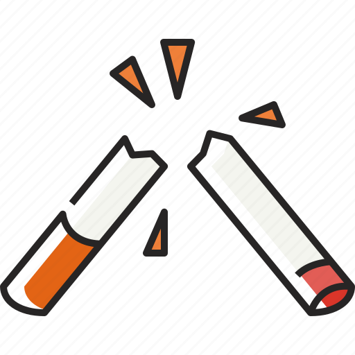 Broken, cigarette, broken cigarette, tobacco, smoking, broken cigarettes, butt icon - Download on Iconfinder