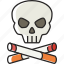 skull, cigarettes skull, cigarette, no smoking, death, smoking, skeleton 
