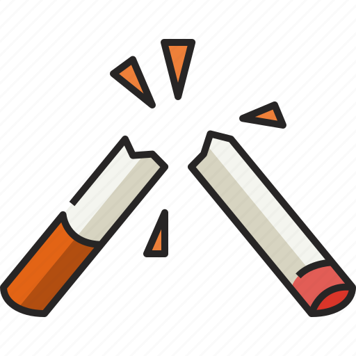 Broken, cigarette, broken cigarette, tobacco, smoking, broken cigarettes, butt icon - Download on Iconfinder