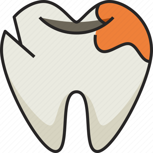 Tooth, broken tooth, dentist, dental, broken teeth, dental-care, crack icon - Download on Iconfinder