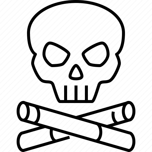 Skull, cigarettes skull, cigarette, no smoking, death, smoking, skeleton icon - Download on Iconfinder