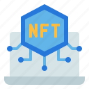 laptop, crypto, nft, token, digital, cryptocurrency, non, fungible
