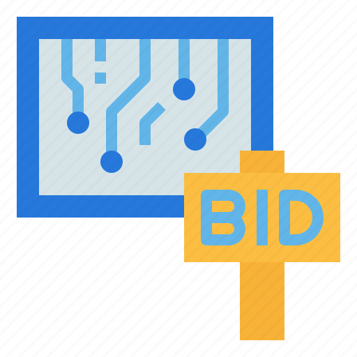 Bid, crypto, nft, token, digital, cryptocurrency, auction icon - Download on Iconfinder
