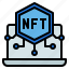 laptop, crypto, nft, token, digital, cryptocurrency, non, fungible 