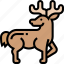 moose, elk, antler, animal, forest 