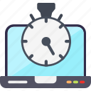 laptop, response, seo, stopwatch, time
