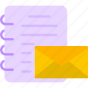 letter, envelope, email, notes, marketing