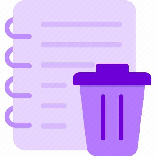 Trash, can, delete, notepad, bin, notebook icon - Download on Iconfinder