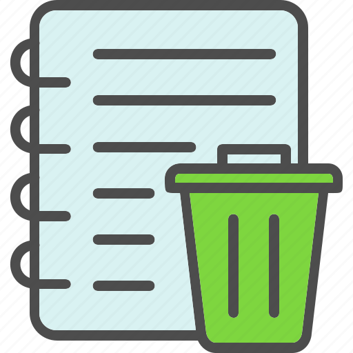 Trash, can, delete, notepad, bin, notebook icon - Download on Iconfinder