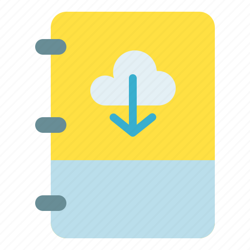 Book, cloud, download, note icon - Download on Iconfinder