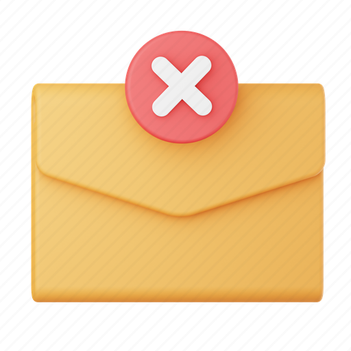 Remove message, email, mail, communications, envelope 3D illustration - Download on Iconfinder