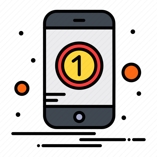 Mobile, notification, number, one, 1 icon - Download on Iconfinder