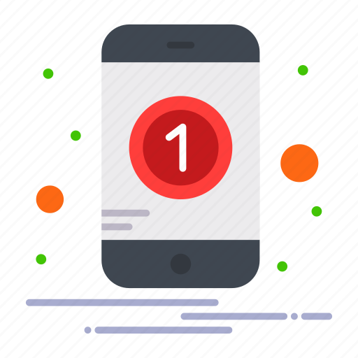 Mobile, notification, number, one, 1 icon - Download on Iconfinder