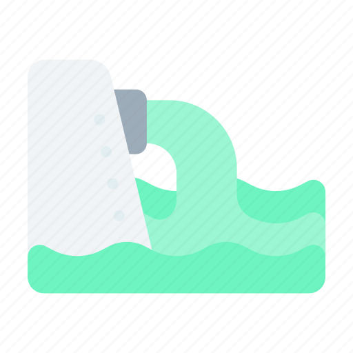 Barrage, dam, embankment, liquid, nuclear, energy icon - Download on Iconfinder
