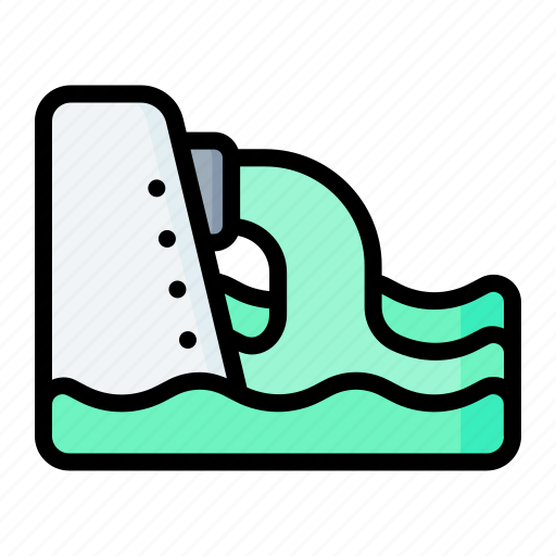 Barrage, dam, embankment, liquid, nuclear, energy icon - Download on Iconfinder